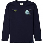 Preisvergleich für Oberteile: Langarmshirt  dunkelblau Gr. 140/146 Jungen Kinder