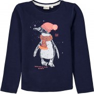 Preisvergleich für Oberteile: Langarmshirt  dunkelblau Gr. 92/98 Mädchen Kleinkinder