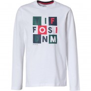 Preisvergleich für Oberteile: Langarmshirt ELCHIN  weiß Gr. 152 Jungen Kinder