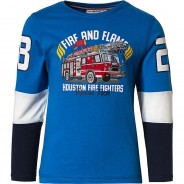 Preisvergleich für Oberteile: Langarmshirt , Fahrzeuge blau Gr. 104/110 Jungen Kleinkinder