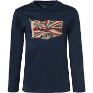 Preisvergleich für Oberteile: Langarmshirt FLAG LOGO JR  dunkelblau Gr. 176 Jungen Kinder