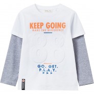 Preisvergleich für Oberteile: Langarmshirt für Mädchen weiß Gr. 110 Jungen Kleinkinder