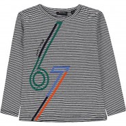 Preisvergleich für Oberteile: Langarmshirt gestreift Langarmshirts  dunkelblau Gr. 92 Jungen Kleinkinder