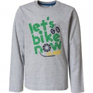 Preisvergleich für Oberteile: Langarmshirt  grau Gr. 104 Jungen Kleinkinder