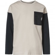 Preisvergleich für Oberteile: Langarmshirt  grau Gr. 128/134 Jungen Kinder