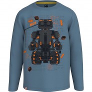 Preisvergleich für Oberteile: Langarmshirt  graublau Gr. 110 Jungen Kleinkinder
