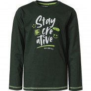 Preisvergleich für Oberteile: Langarmshirt  grün Gr. 104 Jungen Kleinkinder