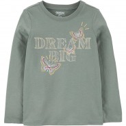 Preisvergleich für Oberteile: Langarmshirt  khaki Gr. 110 Mädchen Kleinkinder