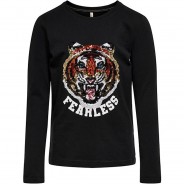 Preisvergleich für Oberteile: Langarmshirt KONKITA  schwarz Gr. 134/140 Mädchen Kinder