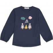 Preisvergleich für Oberteile: Langarmshirt NAEMI  dunkelblau Gr. 110 Mädchen Kleinkinder