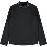 Preisvergleich für Oberteile: Langarmshirt NKFRILISSIMO , Organic Cotton schwarz Gr. 122/128 Mädchen Kinder