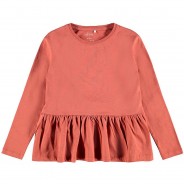 Preisvergleich für Oberteile: Langarmshirt NKFVIDAISY , Organic Cotton rot Gr. 134/140 Mädchen Kinder