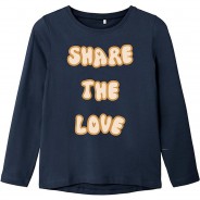 Preisvergleich für Oberteile: Langarmshirt NKFVIX  dunkelblau Gr. 116 Mädchen Kinder