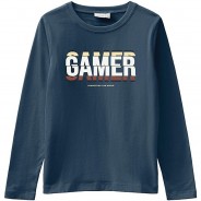Preisvergleich für Oberteile: Langarmshirt NKMVICTOR  dunkelblau Gr. 122/128 Jungen Kinder