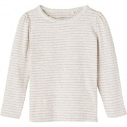 Preisvergleich für Oberteile: Langarmshirt NMFBOLAMA , Organic Cotton weiß Gr. 92 Mädchen Kleinkinder