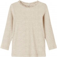 Preisvergleich für Oberteile: Langarmshirt NMFKAB , Organic Cotton grau Gr. 92 Mädchen Kleinkinder