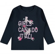 Preisvergleich für Oberteile: Langarmshirt NMFONEXIA  dunkelblau Gr. 104 Mädchen Kleinkinder
