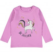 Preisvergleich für Oberteile: Langarmshirt NMFONEXIA  pink Gr. 104 Mädchen Kleinkinder