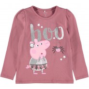 Preisvergleich für Oberteile: Langarmshirt NMFPEPPAPIG , Organic Cotton rosa Gr. 104 Mädchen Kleinkinder