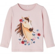 Preisvergleich für Oberteile: Langarmshirt NMFSPIRIT , Organic Cotton lila Gr. 116 Mädchen Kinder