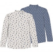 Preisvergleich für Oberteile: Langarmshirt NMFVILINE Doppelpack  weiß Gr. 116 Mädchen Kinder