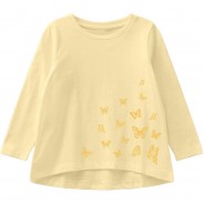 Preisvergleich für Oberteile: Langarmshirt NMFVIOLET  beige Gr. 122/128 Mädchen Kinder