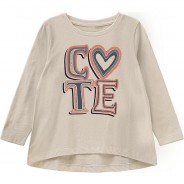 Preisvergleich für Oberteile: Langarmshirt NMFVIOLET , Organic Cotton offwhite Gr. 92 Mädchen Kleinkinder