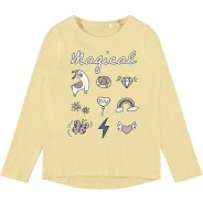 Preisvergleich für Oberteile: Langarmshirt NMFVIX  beige Gr. 92 Mädchen Kleinkinder