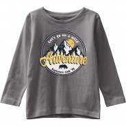 Preisvergleich für Oberteile: Langarmshirt NMMVAGNO  grau Gr. 122/128 Jungen Kinder