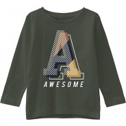 Preisvergleich für Oberteile: Langarmshirt NMMVAGNO  grün Gr. 98 Jungen Kleinkinder