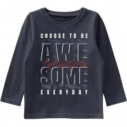 Preisvergleich für Oberteile: Langarmshirt NMMVICTOR , Organic Cotton dunkelblau Gr. 92 Jungen Kleinkinder