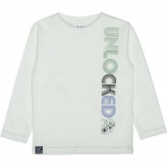 Preisvergleich für Oberteile: Langarmshirt  offwhite Gr. 116/122 Jungen Kinder