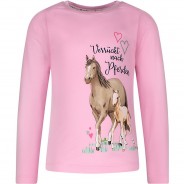 Preisvergleich für Oberteile: Langarmshirt  rosa Gr. 128/134 Mädchen Kinder