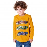Preisvergleich für Oberteile: Langarmshirt  von ZAB kids gelb Gr. 116/122 Jungen Kinder