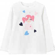 Preisvergleich für Oberteile: Langarmshirt  weiß Gr. 122 Mädchen Kinder