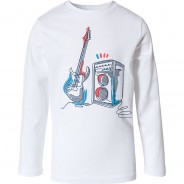 Preisvergleich für Oberteile: Langarmshirt  weiß Gr. 128 Jungen Kinder