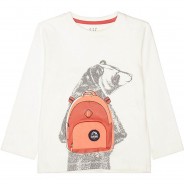 Preisvergleich für Oberteile: Langarmshirt  weiß Gr. 128/134 Jungen Kinder