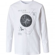 Preisvergleich für Oberteile: Langarmshirt  weiß Gr. 152 Jungen Kinder