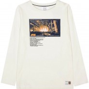 Preisvergleich für Oberteile: Langarmshirt  weiß Gr. 164 Jungen Kinder