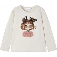Preisvergleich für Oberteile: Langarmshirt  weiß Gr. 98 Mädchen Kleinkinder