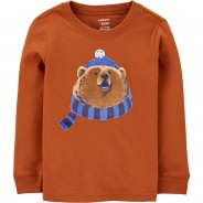 Preisvergleich für Oberteile: Langarmshirt , Wildtiere braun Gr. 110 Jungen Kleinkinder