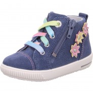 Preisvergleich für Schuhe: Lauflernschuhe MOPPY WMS Weite M4 , Kindergarten blau-kombi Gr. 24 Mädchen Kleinkinder