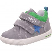 Preisvergleich für Schuhe: Lauflernschuhe MOPPY WMS Weite M4 , Sterne grau/grün Gr. 22 Jungen Kleinkinder