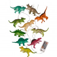 Preisvergleich für Deko & Lampen: "LED-Lichterkette ""Dinosaurier"" 10 LED's, 1,70m" mehrfarbig