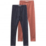 Preisvergleich für Hosen: Leggings NKFDAVINA Doppelpack , Organic Cotton dunkelblau Gr. 98 Mädchen Kleinkinder