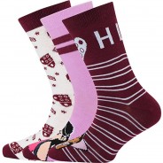 Preisvergleich für Strumpfwaren: LEGO Friends Socken 3er Pack  bordeaux Gr. 34-36 Mädchen Kinder