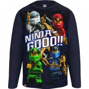 Preisvergleich für Oberteile: LEGO Ninjago Langarmshirt  dunkelblau Gr. 110 Jungen Kleinkinder