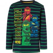 Preisvergleich für Oberteile: LEGO Ninjago Langarmshirt  dunkelblau Gr. 128/134 Jungen Kinder