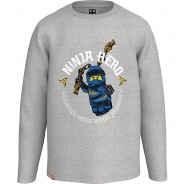 Preisvergleich für Oberteile: LEGO Ninjago Langarmshirt  grau Gr. 128 Jungen Kinder