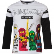 Preisvergleich für Oberteile: LEGO Ninjago Langarmshirt  weiß Gr. 104/110 Jungen Kleinkinder